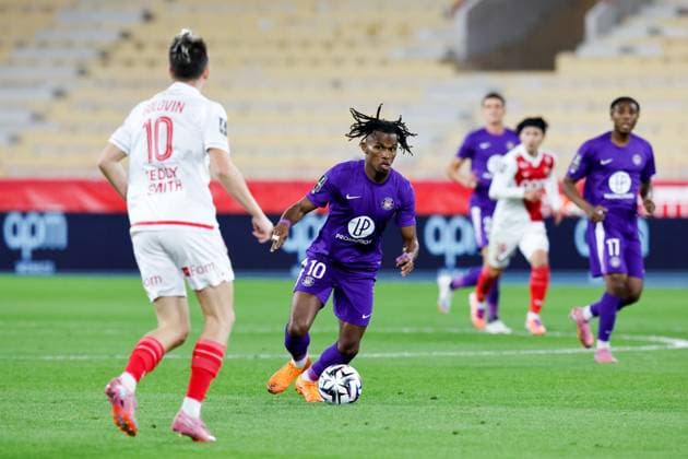 AS Monaco FC v Toulouse FC - Ligue 1 McDonald s 2025 2026 10 Yann GBOHO (tfc) during the Ligue 1 McDonald s match between Monaco and Toulouse at Stade Louis II on October 25, 2025 in Monaco, Monaco. Monaco Monaco  Copyright: xFEPx 776348167