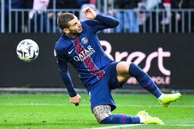 FOOTBALL : Stade Brestois 29 vs Paris Saint Germain - Ligue 1 - JournÃ e 9 - 25 10 2025 Lucas Hernandez (Paris SG) BrestFrance  Copyright: xBaptistexAutissierx