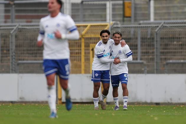 25 10 2025, xjcx, Men, Soccer, Season 2025 2026, Regionalliga Bayern, 15 Matchday SV Viktoria Aschaffenburg VfB Eichstaett Lian Akkus Rodriguez 8, SV Viktoria Aschaffenburg and Othmane Elidrissi Errahhali 47, SV Viktoria Aschaffenburg Aschaffenburg Stadion am Schoenbusch Bayern Germany