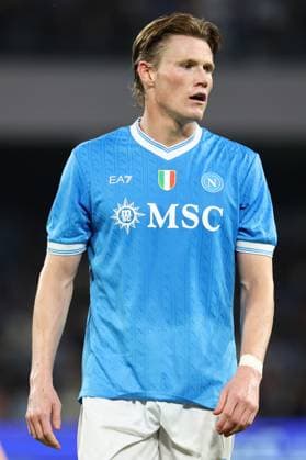 Scott McTominay of SSC Napoli during the Serie A 2025 2026 football match between SSC Napoli and FC Internazionale at Diego Armando Maradona stadium in Naples (Italy), October 25th, 2025. CesarexPurini