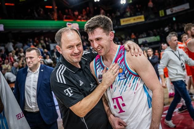 1 Basketball Bundesliga, easyCredit BBL, Season 2025 2026, Men, Main Round, Matchday 5, 25 10 2025, RASTA Vechta Telekom Baskets Bonn Grayson Murphy 7 Telekom Baskets Bonn after the game Vechta RASTA Dome Lower Saxony Germany