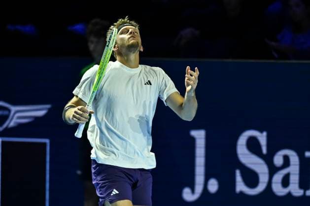 25th October 2025; St. Jakobshalle, Basel, Switzerland; 2025 ATP, Tennis Herren Swiss Indoor Tennis Day 7; Alejandro Davidovich Fokina (ESP) reacts during the match against Ugo Humbert (FRA) in the semi finals  DavidxEmm