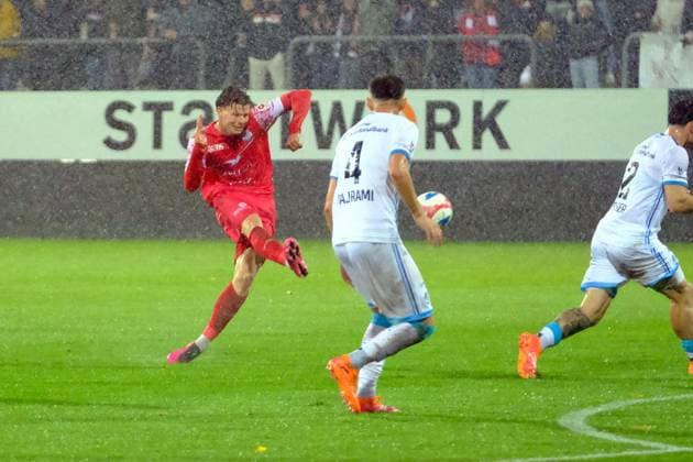 2025 - BRACK Super League- Fc Winterthur vs Luzern - Andrin Hunziker Winterthur Schützenwiese Zürich Schweiz Copyright: xSergioxBrunettix