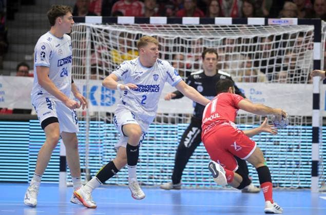 Mohamed Amine Darmoul MT Melsungen 71 on the ball , Joel Willecke TBV Lemgo Lippe 24 , Lukas Hutecek TBV Lemgo Lippe 2 M , GER, MT Melsungen TBV Lemgo Lippe, Handball, 1 Bundesliga, 10 Matchday, Season 2025 2026, 25 10 2025, GER, MT Melsungen TBV Lemgo Lippe, Handball, 1 Bundesliga, 10 Matchday, Season 2025 2026, 25 10 2025 Kassel Copyright: xEibner-Pressefotox xRolandxSippelx EP_RSL