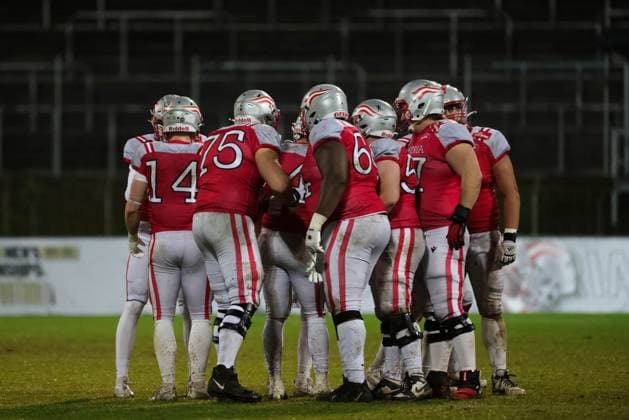 AMERICAN FOOTBALL - IFAF EC, GER vs AUT KREFELD,GERMANY,25.OCT.25 - AMERICAN FOOTBALL - IFAF European Championship, EM, Europameisterschaft Germany vs Austria. Image shows the team of AUT.  GEPAxpictures xDavidxBitzan