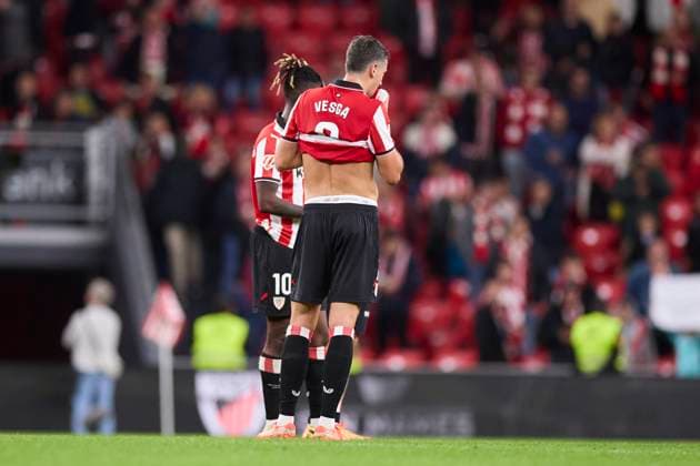 October 25, 2025, Bilbao, Vizcaya, SPAIN: Mikel Vesga of Athletic Club reacts during the LaLiga EA Sports match between Athletic Club and Getafe CF at San Mames on October 25, 2025, in Bilbao, Spain. Bilbao SPAIN - ZUMAa181 20251025_zaa_a181_286 Copyright: xRicardoxLarreinax