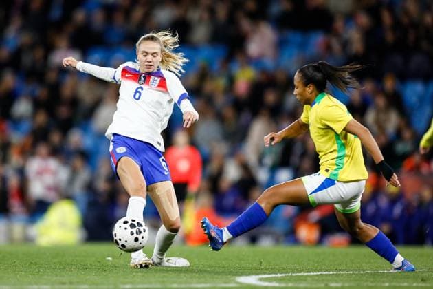 England Women v Brazil Women International Friendly, Länderspiel, Nationalmannschaft Esme MORGAN of England Women during the International Friendly match at the City of Manchester Stadium, Manchester UK Newspapers OUT Copyright: xMaxxTomlinsonx FIL-22400-0118