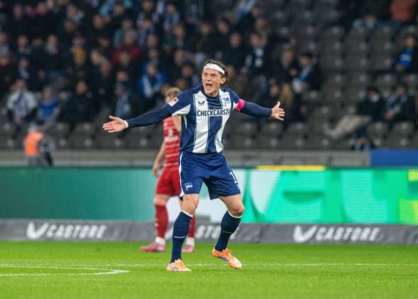 Soccer, Men, Season 2025 2026, 2 Bundesliga 10 Matchday , Hertha BSC Fortuna Düsseldorf, Fabian Reese Hertha BSC , 25 10 2025, Copyright: xSebastianxRäppold MatthiasxKochx