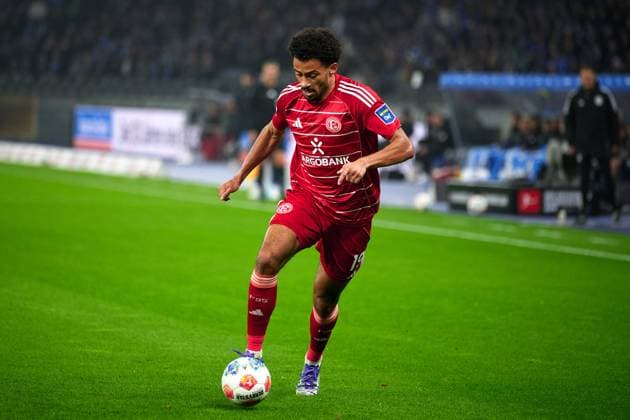 Emmanuel Iyoha Fortuna Duesseldorf, 19 , GER, Hertha BSC vs ,Fortuna Duesseldorf, 2 Bundesliga, Season 2025 2026, Matchday 10, 25 010 2025 DFL REGULATIONS PROHIBIT ANY USE OF PHOTOGRAPHS AS IMAGE SEQUENCES AND OR QUASI VIDEO GER, Hertha BSC vs ,Fortuna Duesseldorf, 2 Bundesliga, Season 2025 2026, Matchday 10, 25 010 2025 Berlin Copyright: xClaudiusxRauch,xEibner-Pressefotox xClaudiusxRauchx EP_CRH