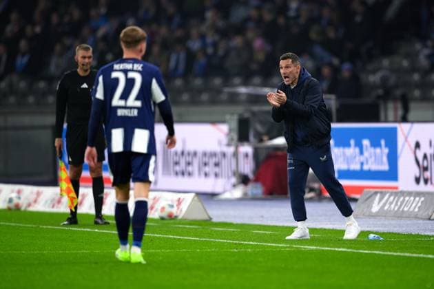 Stefan Leitl Hertha BSC, Head Coach , GER, Hertha BSC vs ,Fortuna Duesseldorf, 2 Bundesliga, Season 2025 2026, Matchday 10, 25 010 2025 DFL REGULATIONS PROHIBIT ANY USE OF PHOTOGRAPHS AS IMAGE SEQUENCES AND OR QUASI VIDEO GER, Hertha BSC vs ,Fortuna Duesseldorf, 2 Bundesliga, Season 2025 2026, Matchday 10, 25 010 2025 Berlin Copyright: xClaudiusxRauch,xEibner-Pressefotox xClaudiusxRauchx EP_CRH