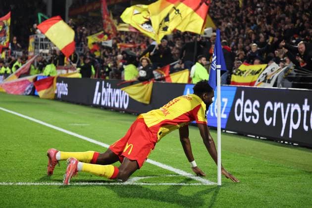 FOOTBALL : RC Lens vs Marseille - Ligue 1 J9 - 25 10 2025 But ety joie de Odsonne EDOUARD (RC Lens) lors du match RC Lens vs Marseille, Ligue 1 J9, stade Bollaert-Delelis, le 25 octobre 2025 - photo Laurent Sanson PsnewZ  Copyright: xLaurentxSANSONx xPsnewZx