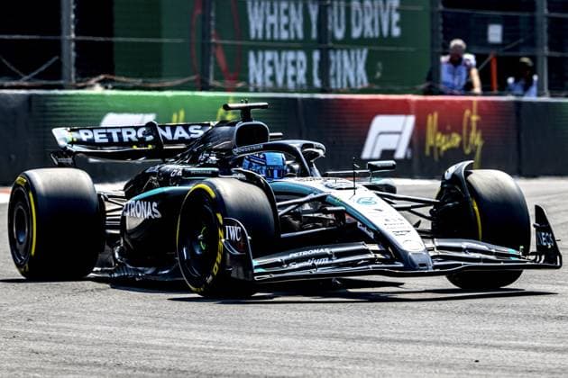 George Russell driving Mercedes-AMG F1 W16 E Performance during third practice ahead of the F1 Grand Prix of Mexico at Autodromo Hermanos Rodriguez on October 24, 2025 in Mexico City, Mexico.  Copyright: xRichardxCallis SPPx Sportspressphoto_SPR51237