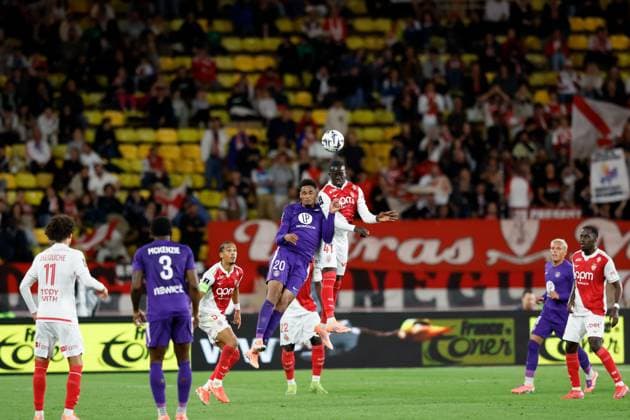 AS Monaco FC v Toulouse FC - Ligue 1 McDonald s 2025 2026 05 Thilo KEHRER (asm) - 20 EMERSONN Correia da Silva (tfc) - 41 Pape CABRAL (asm) during the Ligue 1 McDonald s match between Monaco and Toulouse at Stade Louis II on October 25, 2025 in Monaco, Monaco. Monaco Monaco  Copyright: xFEPx 776348167