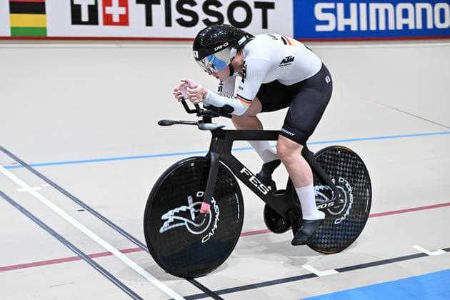 2025 Tissot UCI Track World Championships Picture by Simon Wilkinson SWpix.com - 25 10 2025 - Cycling - 2025 Tissot UCI Track World Championships - Velodromo PenalolÃ n, Santiago, Chile - Women™s 1km Time Trial - Final - Pauline Sophie Grabosch (Germany) Copyright: x xSWpix.comx(t axPhotographyxHubxLtd)xSimonxWilkinson SWpix.comx SWP-3030-11541