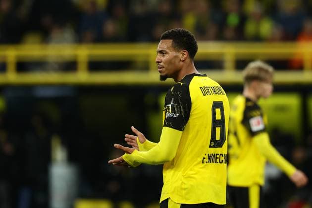 Dortmund, Signal Iduna Park, 25 10 25, GER, Men, 1 Bundesliga, Season 2025 2026, Borussia Dortmund 1 FC Koeln, Felix Nmecha Borussia Dortmund gesticulates, DFB DFL REGULATIONS PROHIBIT ANY USE OF PHOTOGRAPHS AS IMAGE SEQUENCES AND OR QUASI VIDEO Copyright: JoachimxBywaletz xJB-Sportfoto