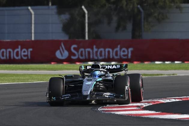 George Russell driving Mercedes-AMG F1 W16 E Performance during qualifying ahead of the F1 Grand Prix of Mexico at Autodromo Hermanos Rodriguez on October 25, 2025 in Mexico City, Mexico. Copyright: xRichardxCallis SPPx Sportspressphoto_SPR51550