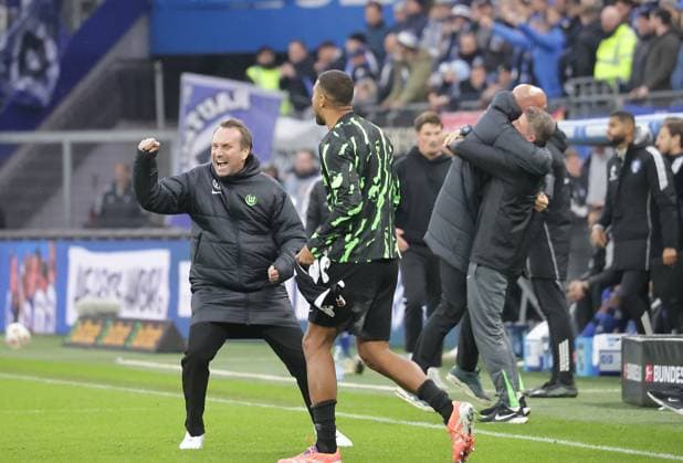 Sporting Director Sebastian Schindzielorz is delighted VfL Wolfsburg Football, Men, Season 2025 2026,1 Liga, Volksparkstadion, Hamburger SV vs VfL Wolfsburg,0 1 DFL REGULATIONS PROHIBIT ANY USE OF PHOTOGRAPHS AS IMAGE SEQUENCES AND OR QUASI VIDEO
