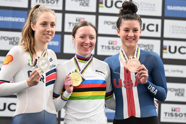 25-10-2025 World Championships Elite Women Track; Giornata 04; 2025, Great Britain; 2025, Usa; Morris, Anna; Knight, Josie; Dygert, Chloe; Santiago Del Cile - Velodromo Penalolen; 