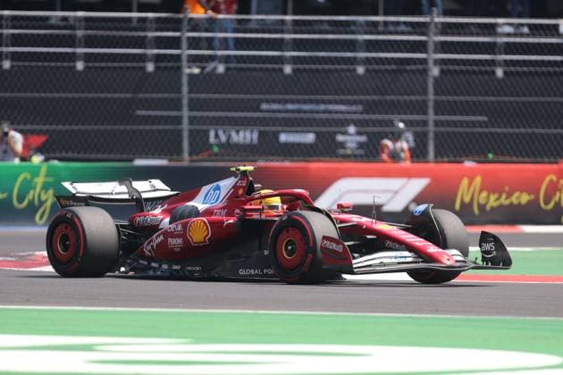 (251026) -- MEXICO CITY, Oct. 26, 2025 -- Ferrari s British driver Lewis Hamilton competes during the practice session of the 2025 Formula One Mexico City Grand Prix at the Hermanos Rodriguez Circuit in Mexico City, Mexico, Oct. 25, 2025. ) (SP)MEXICO-MEXICO CITY-F1-GRAND PRIX-PRACTICE SESSIONS LixMengxin 