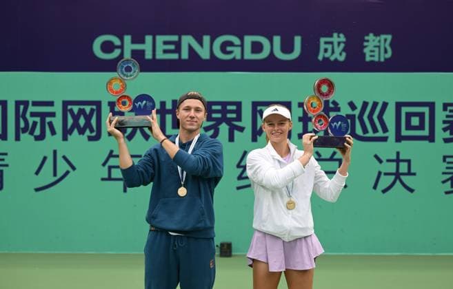 2025 ITF World Tennis Tour Junior Finals Chengdu , China Girls Single Champion Jeline Vandromme BEL Boys Single Champion Max Schoenhaus GER