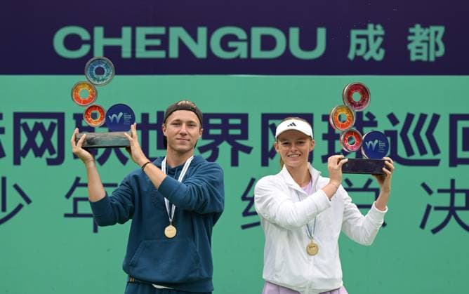 2025 ITF World Tennis Tour Junior Finals Chengdu , China Girls Single Champion Jeline Vandromme BEL Boys Single Champion Max Schoenhaus GER