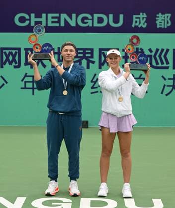 2025 ITF World Tennis Tour Junior Finals Chengdu , China Girls Single Champion Jeline Vandromme BEL Boys Single Champion Max Schoenhaus GER