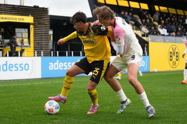 Sunday, 26 10 2025 Season 2025 2026 10 Matchday U19 DFB Youth League at BVB Football Park Hohenbuschei, Dortmund, Germany BV Borussia Dortmund U19 SV Bayer 04 Leverkusen U19 Ahmad Najdi BVB