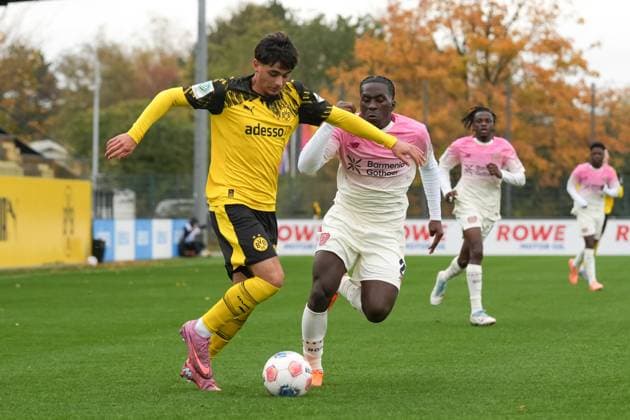 Sunday, 26 10 2025 Season 2025 2026 10 Matchday U19 DFB Youth League at BVB Football Park Hohenbuschei, Dortmund, Germany BV Borussia Dortmund U19 SV Bayer 04 Leverkusen U19 Ahmad Najdi BVB
