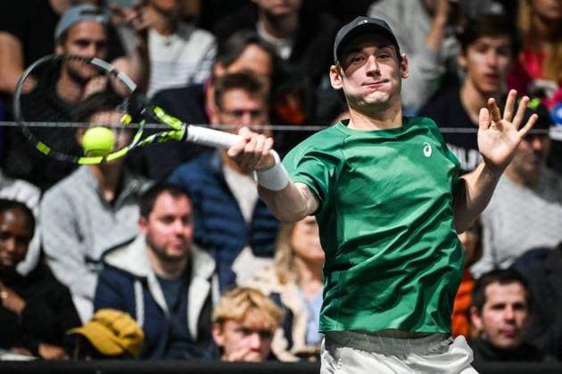 October 26, 2025, Nanterre, France, France: Valentin ROYER of France during the second qualifying day of the Rolex Paris Masters 1000 tennis tournament at Paris La Defense Arena on October 26, 2025 in Nanterre near Paris, France. Nanterre France - ZUMAm308 20251026_zsp_m308_009 Copyright: xMatthieuxMirvillex