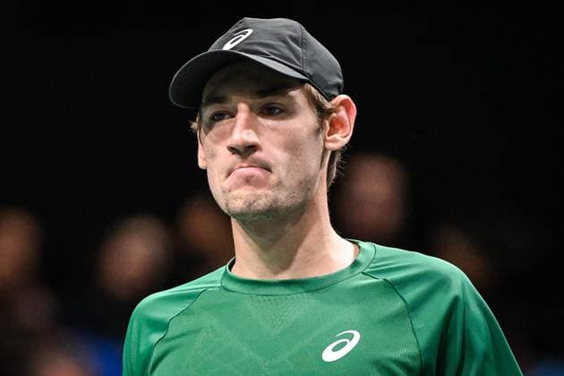 October 26, 2025, Nanterre, France, France: Valentin ROYER of France looks dejected during the second qualifying day of the Rolex Paris Masters 1000 tennis tournament at Paris La Defense Arena on October 26, 2025 in Nanterre near Paris, France. Nanterre France - ZUMAm308 20251026_zsp_m308_010 Copyright: xMatthieuxMirvillex