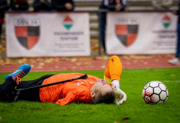 Düsseldorf, Germany 25h Oct 2025 Goalkeeper Andreas Lehmann BFC Fortuna Düsseldorf BFC Preussen Berlin German Amputee Championship 25 10 2025