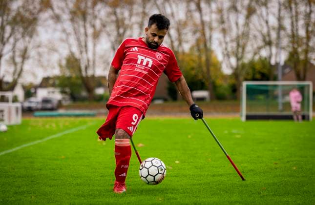 Düsseldorf, Germany 25h Oct 2025 Obaid Yaseni F95 Fortuna Düsseldorf BFC Preussen Berlin German Amputee Championship 25 10 2025
