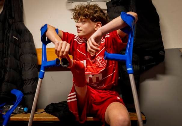 Düsseldorf, Germany 25h Oct 2025 Elias Tönnes F95 Fortuna Düsseldorf BFC Preussen Berlin German Amputee Championship 25 10 2025