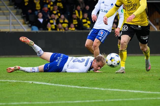 251026 IFK Norrköpings Marcus Baggesen during the football match in Allsvenskan between Mjällby and IFK Norrköping on October 26, 2025 in Hällevik  Copyright: CHRISTOFFERxBORGxMATTISSON BB251026CB022