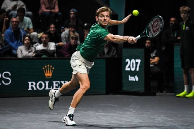 October 26, 2025, Nanterre, France, France: David GOFFIN of Belgium during the second qualifying day of the Rolex Paris Masters 1000 tennis tournament at Paris La Defense Arena on October 26, 2025 in Nanterre near Paris, France. Nanterre France - ZUMAm308 20251026_zsp_m308_034 Copyright: xMatthieuxMirvillex