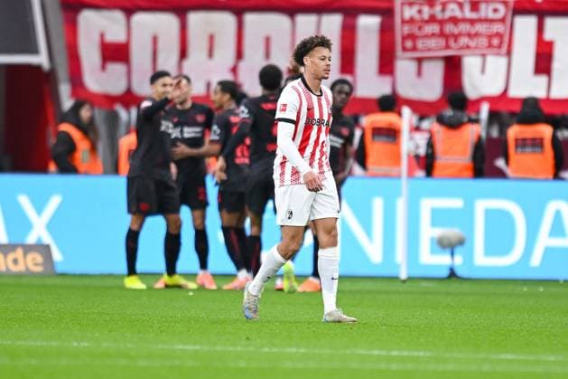 26 10 2025, Football, 1 Bundesliga, Matchday 8 Season 2025 2026, Bayer Leverkusen SC Freiburg, Derry Scherhant SC Freiburg xRHR PHOTO TKx Copyright: RHR-FOTOx RHR-FOTO TK