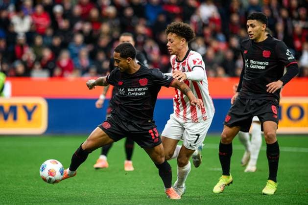 LEVERKUSEN, GERMANY - 26 OCTOBER, 2025: Arthur, Derry Scherhant - The match of Bundesliga Bayer 04 Leverkusen vs SC Freiburg at BayArena.  Copyright: xVitaliixKliuievx