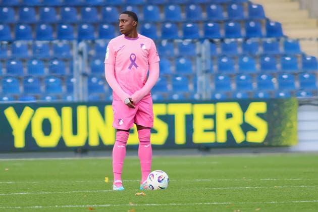 David Mokwa Ntusu TSG Hoffenheim II, 13 GER, TSG 1899 Hoffenheim II vs FC Erzgebirge Aue, Football, 3 Liga, Matchday 12, Season 2025 2026, 26 10 2025 DFL DFB REGULATIONS PROHIBIT ANY USE OF PHOTOGRAPHS as IMAGE SEQUENCES and or QUASI VIDEO GER,TSG 1899 Hoffenheim II vs FC Erzgebirge Aue, Football, 3 Liga, Matchday 12, Season 2025 2026, 26 10 2025 Hoffenheim Copyright: xEibner-Pressefoto JoergxHirschx EP_JHH