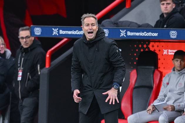 26 10 2025, Football, 1 Bundesliga, Matchday 8 Season 2025 2026, Bayer Leverkusen SC Freiburg, Coach Kasper Hjulmand Bayer Leverkusen xRHR PHOTO TKx Copyright: RHR-FOTOx RHR-FOTO TK