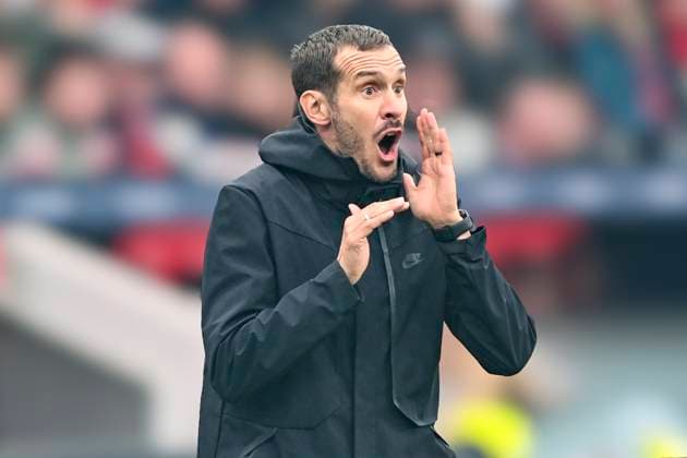 Julian Schuster Freiburg gesture gesticulated facial expression strong facial expression emotion 26 10 2025 Soccer Bayer Leverkusen vs SC Freiburg, BayArena, Leverkusen, DFB DFL REGULATIONS PROHIBIT ANY USE OF PHOTOGRAPHS AS IMAGE SEQUENCES AND OR QUASI VIDEO Copyright: xpepphotox xHorstxMauelshagenx pep00321, pep_20251026_hm_178746
