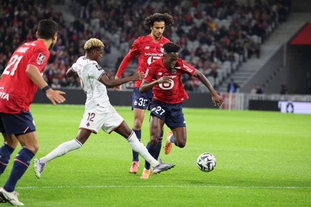 FOOTBALL : LOSC Lille vs Metz - Ligue 1 J9 - 26 10 2025 lsoc27 lors du match LOSC Lille vs Metz, Ligue 1 J9, Decathlon Arena stade Pierre Mauroy, le 26 octobre 2025 - photo Laurent Sanson PsnewZ  Copyright: xLaurentxSANSONx xPsnewZx