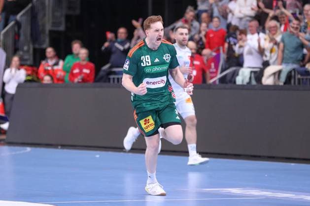 26 10 2025, xgox, Handball Daikin HBL, TSV Hannover Burgdorf SC Magdeburg emspor, v l Lukas Stutzke Hannover, 39 Jubel, Torjubel, jubelt ueber das Tor, celebrate the goal, celebration Hannover