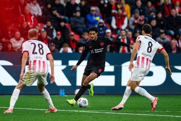 LEVERKUSEN, GERMANY - 26 OCTOBER, 2025: Jarell Quansah - The match of Bundesliga Bayer 04 Leverkusen vs SC Freiburg at BayArena.  Copyright: xVitaliixKliuievx