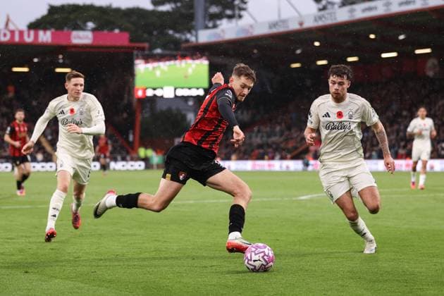 Bournemouth gegen Nottingham Forest 26. Oktober 2025, Bournemouth Premier League Fußball Bournemouth gegen Nottingham Forest David Brooks von Bournemouth Foto Jacques Feeney Abseits Bournemouth UK  Copyright: xJacquesxFeeneyx xOffsidexOffside