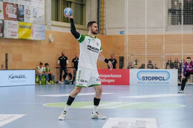 Dominik Weiss HC Oppenweiler Backnang, 07 , HC Oppenweiler Backnang vs HBW Balingen Weilstetten, Handball, 2 Bundesliga, Matchday 9, Season 2025 2026, 26 10 2025, HC Oppenweiler Backnang vs HBW Balingen Weilstetten, Handball, 2 Bundesliga, Matchday 9, Season 2025 2026, 26 10 2025 Backnang Copyright: xEibner-Pressefoto LarsxNeumannx EP_LNN