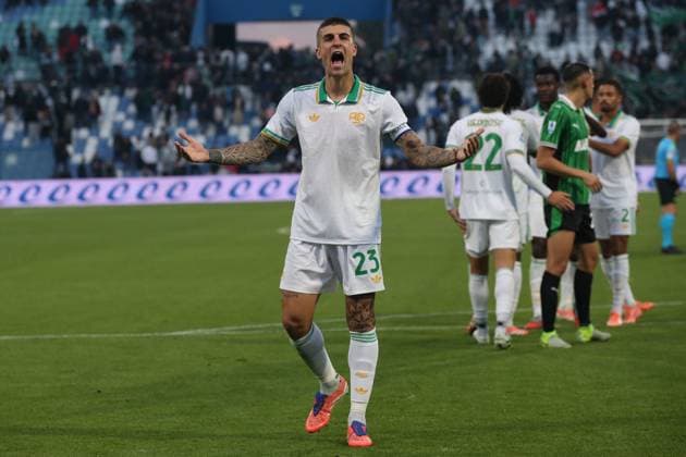 26.10.2025 Sassuolo vs Roma (Serie A) Calcio; 8Â° Giornata& xD;Nella foto: Gianluca Mancini esulta& xD;(Foto Gino Mancini)  Copyright: xGinoxMancini IPAxSportx xipa-agency.netx xx IPA_67109985 IPA_Agency_IPA67109985