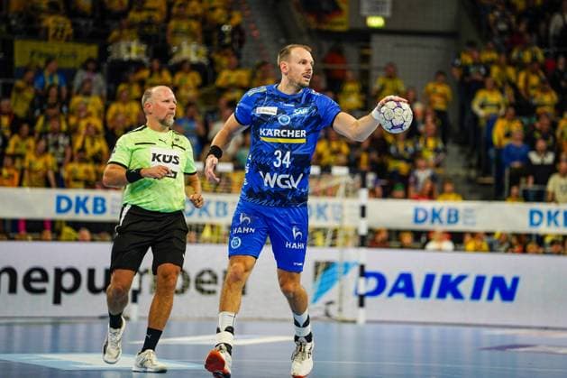 26 10 2025, xdaymx, Handball Daikin HBL, Rhein Neckar Loewen TVB Stuttgart v l Kai Häfner TVG Mannheim