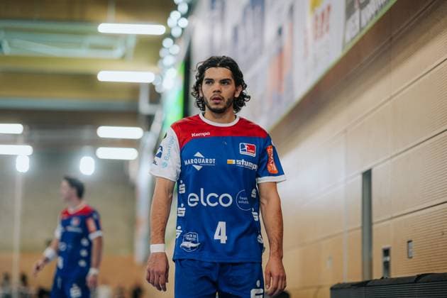 Mischa Locher HBW Balingen Weilstetten, 04 , HC Oppenweiler Backnang vs HBW Balingen Weilstetten, Handball, 2 Bundesliga, Matchday 9, Season 2025 2026, 26 10 2025, HC Oppenweiler Backnang vs HBW Balingen Weilstetten, Handball, 2 Bundesliga, Matchday 9, Season 2025 2026, 26 10 2025 Backnang Copyright: xEibner-Pressefoto LarsxNeumannx EP_LNN