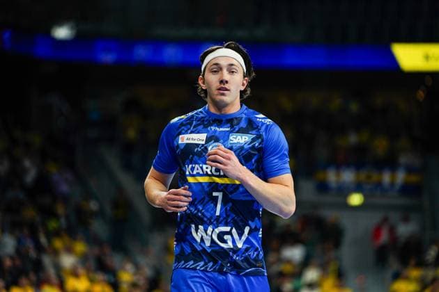 26 10 2025, xdaymx, Handball Daikin HBL, Rhein Neckar Loewen TVB Stuttgart v l Kasper Lien TVG Mannheim