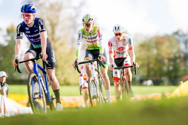 Belgian Witse Meeussen pictured in action during the men s elite race of the Superprestige race of Overijse, stage 2 (out of 8) in the Superprestige cyclocross competition, in Overijse, Sunday 26 October 2025. JASPERxJACOBS  x138022554x
